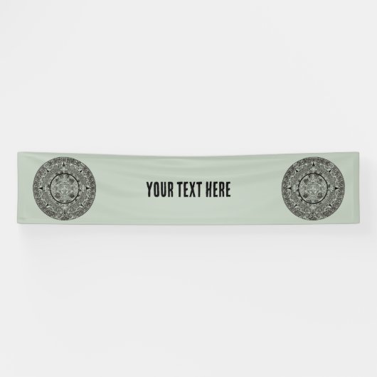 Aztec Sun Stone Maya Kalender 1 Banner (Horizontal)