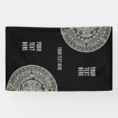 Aztec Sun Stone Maya Kalender 1 Banner (Horizontal)