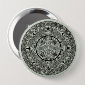 Aztec Sun Stone Maya Kalender 1 Button (Vorne & Hinten)