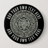 Aztec Sun Stone Maya Kalender 1 Button (Vorderseite)