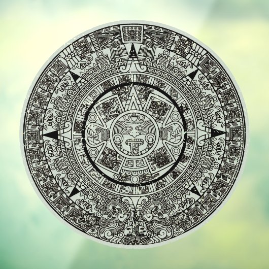 Aztec Sun Stone Maya Kalender 1 Fensteraufkleber (Blatt 3)