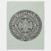 Aztec Sun Stone Maya Kalender 1 Fleecedecke (Vorderseite)
