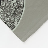 Aztec Sun Stone Maya Kalender 1 Fleecedecke (Ecke)