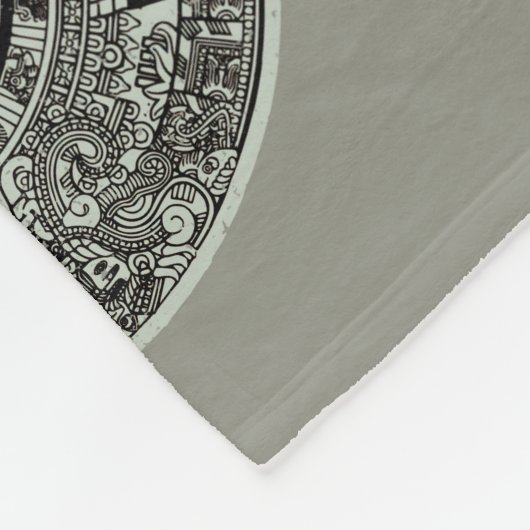 Aztec Sun Stone Maya Kalender 1 Fleecedecke (Ecke)