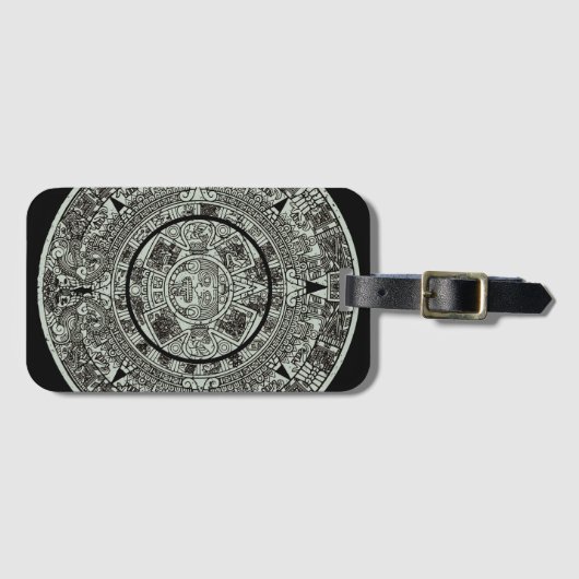 Aztec Sun Stone Maya Kalender 1 Gepäckanhänger (Vorderseite (Horizontal))