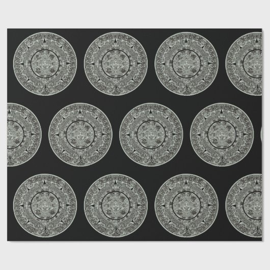 Aztec Sun Stone Maya Kalender 1 Geschenkpapier (Flach)
