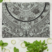 Aztec Sun Stone Maya Kalender 1 Geschirrtuch (Gefaltet)