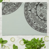 Aztec Sun Stone Maya Kalender 1 Geschirrtuch (Gefaltet)