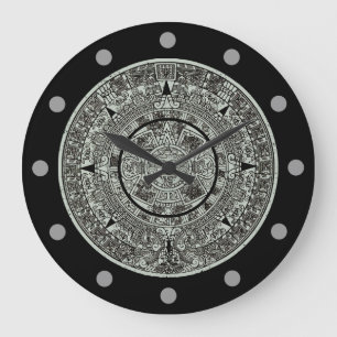 Aztec Sun Stone Maya Kalender 1 Große Wanduhr