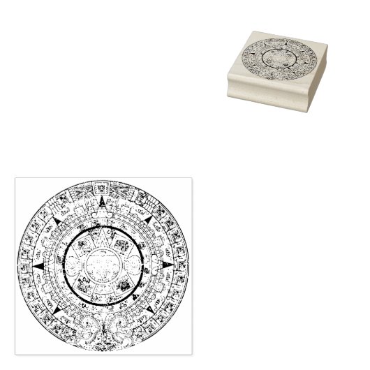Aztec Sun Stone Maya Kalender 1 Gummistempel (Stempel)