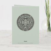 Aztec Sun Stone Maya Kalender 1 Karte (Rückseite)