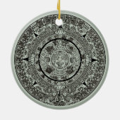 Aztec Sun Stone Maya Kalender 1 Keramik Ornament (Hinten)