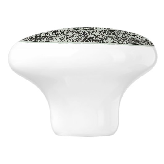 Aztec Sun Stone Maya Kalender 1 Keramikknauf (Seitenansicht)