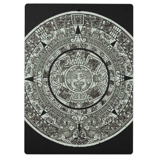 Aztec Sun Stone Maya Kalender 1 Klemmbrett (Rückseite)