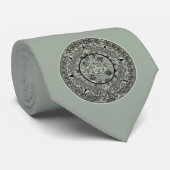 Aztec Sun Stone Maya Kalender 1 Krawatte (Gerollt)