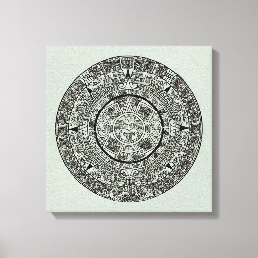 Aztec Sun Stone Maya Kalender 1 Leinwanddruck (Vorderseite)