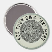 Aztec Sun Stone Maya Kalender 1 Magnet (Vorderseite/Rückseite)
