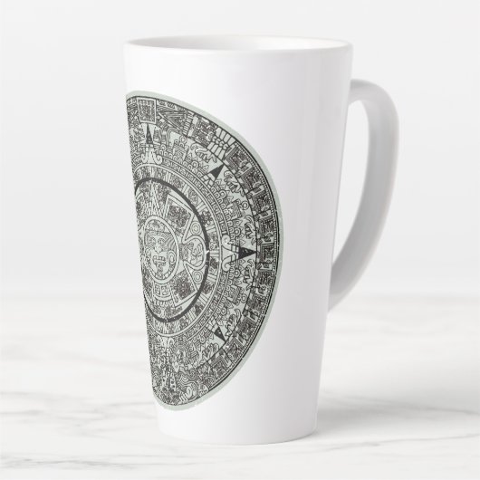 Aztec Sun Stone Maya Kalender 1 Milchtasse (Rechte Ecke)