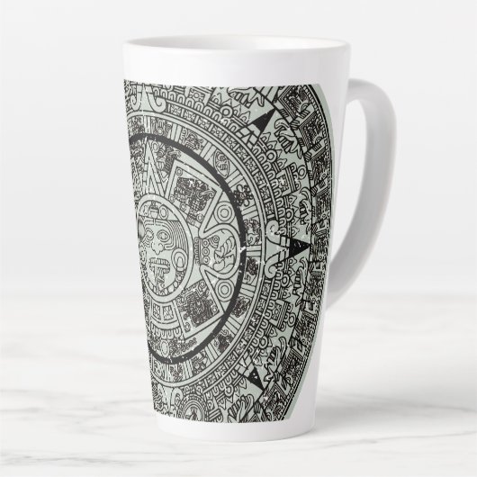 Aztec Sun Stone Maya Kalender 1 Milchtasse (Rechte Ecke)