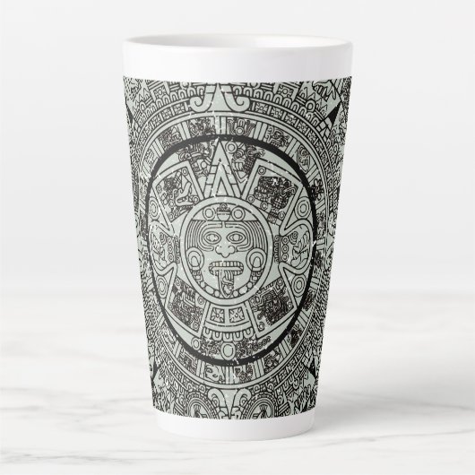 Aztec Sun Stone Maya Kalender 1 Milchtasse (Vorderseite)