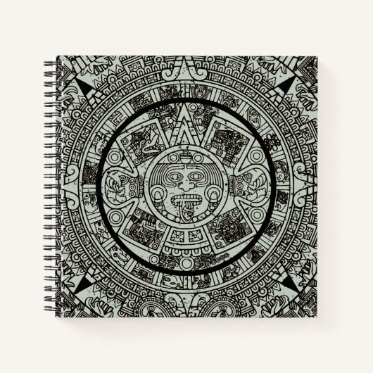 Aztec Sun Stone Maya Kalender 1 Notizblock (Vorderseite)