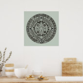 Aztec Sun Stone Maya Kalender 1 Poster (Küche)