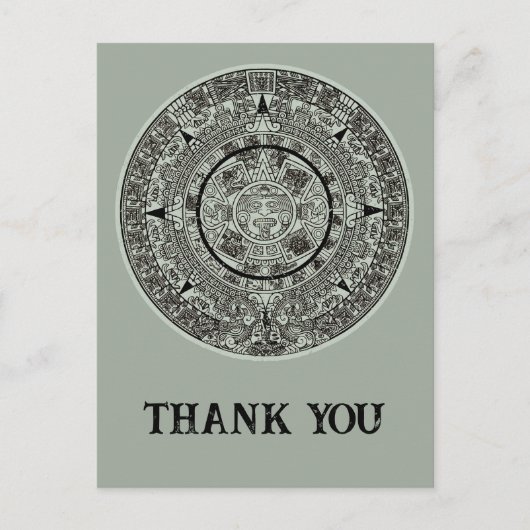 Aztec Sun Stone Maya Kalender 1 Postkarte (Vorderseite)