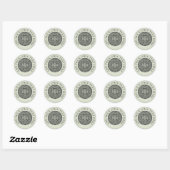 Aztec Sun Stone Maya Kalender 1 Runder Aufkleber (Blatt)