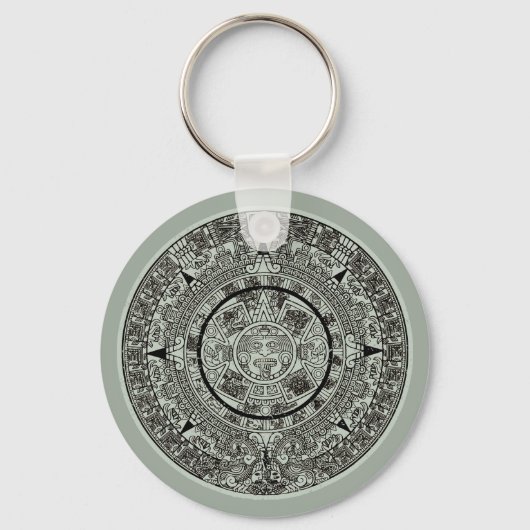 Aztec Sun Stone Maya Kalender 1 Schlüsselanhänger (Vorderseite)