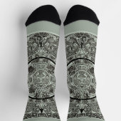 Aztec Sun Stone Maya Kalender 1 Socken (Oben)