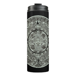 Aztec Sun Stone Maya Kalender 1 Thermosbecher