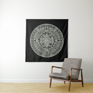 Aztec Sun Stone Maya Kalender 1 Wandteppich