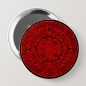 Aztec Sun Stone Maya Kalender 2 Button (Vorne & Hinten)