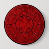 Aztec Sun Stone Maya Kalender 2 Button (Vorderseite)