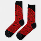 Aztec Sun Stone Maya Kalender 2 Socken (Linkes Detail)