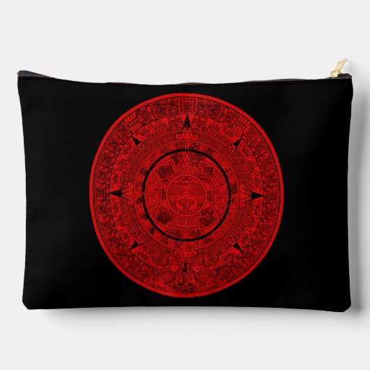 Aztec Sun Stone Maya Kalender 2 Zubehörtasche (Rückseite)