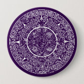 Aztec Sun Stone Maya Kalender 3 Button (Vorderseite)
