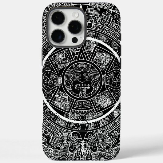 Aztec Sun Stone Maya Kalender 3 Case-Mate iPhone Hülle (Rückseite)