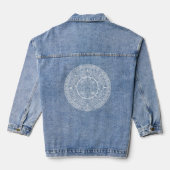 Aztec Sun Stone Maya Kalender 3 Jeansjacke (Rückseite)
