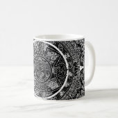 Aztec Sun Stone Maya Kalender 3 Kaffeetasse (VorderseiteRechts)