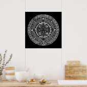 Aztec Sun Stone Maya Kalender 3 Poster (Küche)