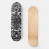 Aztec Sun Stone Maya Kalender 3 Skateboard (Vorderseite)