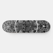 Aztec Sun Stone Maya Kalender 3 Skateboard (Horizontal)