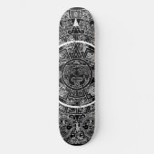 Aztec Sun Stone Maya Kalender 3 Skateboard (Vorderseite)