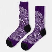 Aztec Sun Stone Maya Kalender 3 Socken (Linkes Detail)