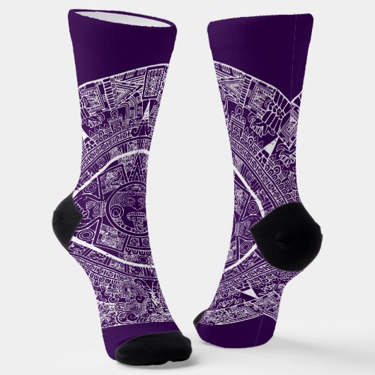 Aztec Sun Stone Maya Kalender 3 Socken (Gewinkelt)