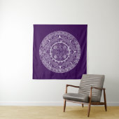 Aztec Sun Stone Maya Kalender 3 Wandteppich (Beispiel (Horizontal))