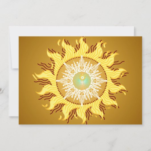 Aztec Sun Summer Beach Party Einladung (Vorderseite)