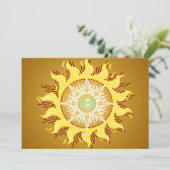 Aztec Sun Summer Beach Party Einladung (Stehend Vorderseite)