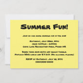 Aztec Sun Summer Beach Party Einladung (Rückseite)